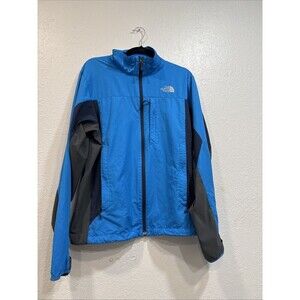 The North Face Jacket Men Zip Pocket Outdoor Travel Hike Color Block Core Medium